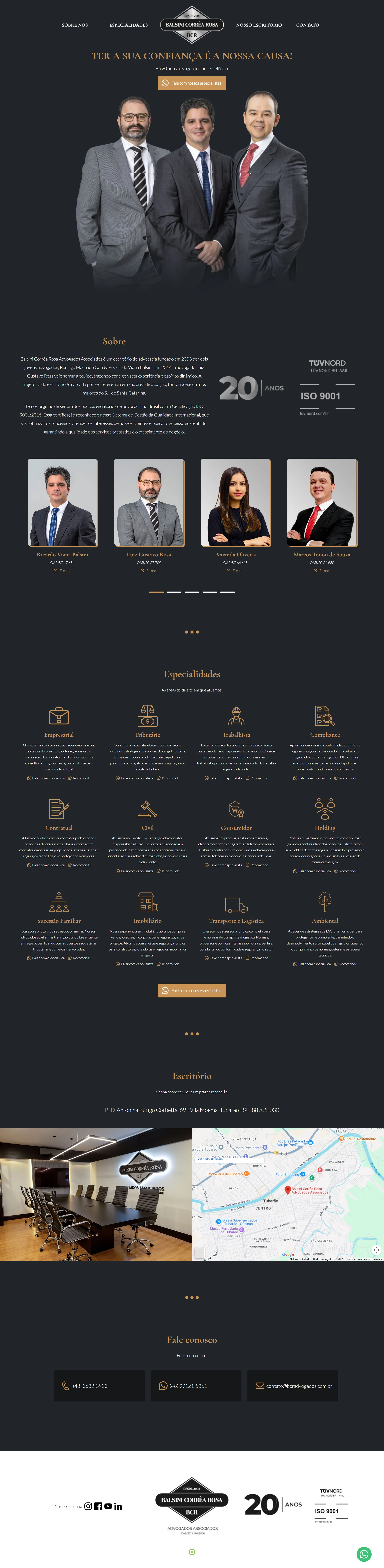 Preview completo do site BCR Advogados